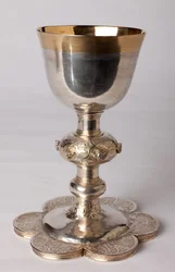 Kalk av kaplanen Georges Coquere. Metelsmide, guld och silver