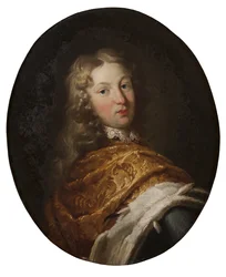 Charles III Guillaume de Bade Durlach - Porträtt av markgreven Charles III William av Baden-Durlach (1679-1738), Anonym . Olja på duk