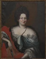 Charlotte Sophie, hertiginna de Courlande - Porträtt av Charlotte Sophie (1651-1728), hertiginna av Kurland, anonym . Olja på duk. Mått: 98x74 cm. Nationalmuseum Stockholm