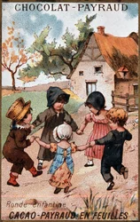 Barnrundspel, reklamchoklad Payraud, v. 1895