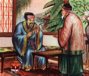 Den kinesiske filosofen Konfucius (eller Kong Fu Zi eller KongZi) (551-479 f.Kr.), konsulteras för sin kunskap om forntida civilisationer - Konfucius (551-479 f.Kr.), kinesisk filosof, konsulteras för sin kunskap om forntida civilisationer - Privat samling