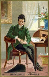 Christophe Joseph Alexandre Mathieu de Dombasle (1777 - 1843), fransk astronom. Kromolitografi av 1800-talet.