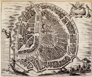 Stadskarta över Moskva på 1600-talet.
