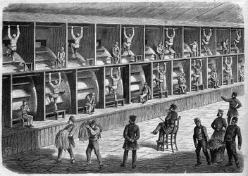 Coldbath Fields Prison - House of Correction i London - löpbandet - Coldbath Fields - London Gravyr 1868