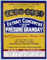 Koncentrerad extraktetikett av Pressure Grande, sent 1800-tal