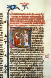Kalcedoniens råd, 451 - Miniatyr av medeltiden (ref. 365, 428r). Toulouse bibliotek (tel: 05 62 27 66 66)