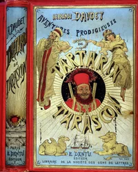 Omslag till Daudets "" Prodigious Adventures of Tartarin de Tarascon".