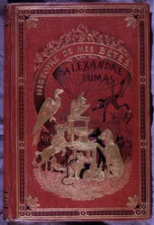 Omslag till boken "History of my beasts" av Alexandre Dumas far.