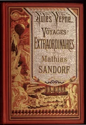 Omslag till boken Mathias Sandorf, roman av Jules Verne