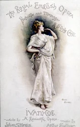 Omslag till programmet för operan "Ivanhoe" (efter Walter Scott) av den brittiske kompositören Arthur Sullivan (1842-1900) 31 januari