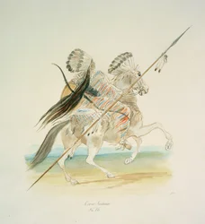 Crow Indian, ca 1843-50 (akvarell)