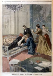 Félix Faures död i salongerna på Elysée - i "" Le Petite Journal"" av 1899-02-26