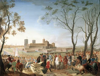 December 1733, Milanos kapitulation till Karl Emmanuel III av Savojen (målning)
