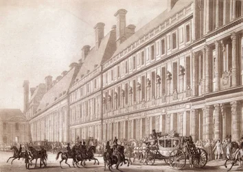 Avfärd från Napoleon du Louvre till hans kröning.