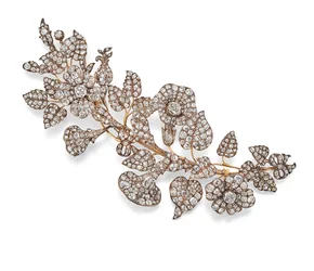 Diamantbrosch, ca 1860 (diamanter i silver och guld)