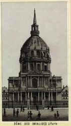 Dome des Invalides i Paris. Kromolitografi från slutet av 1800-talet.