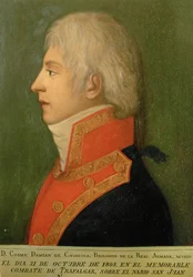 Don Cosme Damian de Churruca, brigadör i den kungliga spanska armadan (målning på duk)