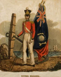 Fänrik, Royal Marines, 1835 (akvatint)