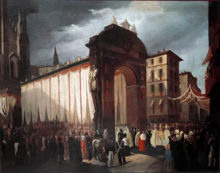 Inträde av den nye ärkebiskopen av Milano den 5 december 1847 (målning