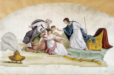 Esthers svimning - Fan Project, c. 1810.