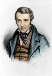 Felician Lamennais. Porträtt av Félicité Robert de La Mennais eller Lamennais. Fransk präst och författare (Saint-Malo