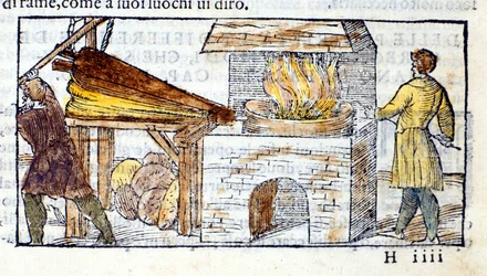 Forge - i "Pirotechnia"" av Biringuccio