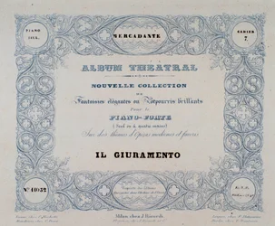 Frontispice av operan Il Giuramento, av Mercadante (1837)