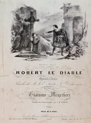 Frontispice av Robert le diable, opera av Meyerbeer (1800-talet)