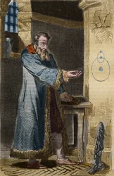Galileen och inkvisitionen: "" E pure so muove! "" (Och ändå vänder det). Den italienske astronomen Galileo Galilei (1564-1642) uttalade sina ord 1633 i sitt fängelse efter att ha tvingats inför inkvisitionen att förneka sin teori om att jorden kretsar run