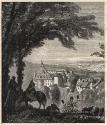 Gargilesse-Dampierre (Gargilesse Dampierre) - Indre - Frankrike - gravyr i "" PATRIE" - PECTURESSE BESKRIVNING AV FRANKRIKE I 6 VOLYER AV LUCIEN HUARD - slutet av 1800-talet