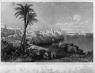 Allmän syn på Alger på 1800-talet, i "" Algerie ancienne et moderne"" av Leon Galibert