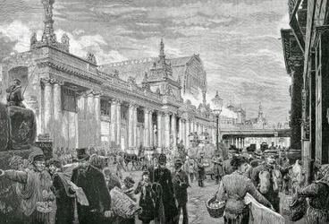 Tyska riket eller andra riket (1871-1918): Socialistisk demonstration på torget i Berlin, 25 februari
