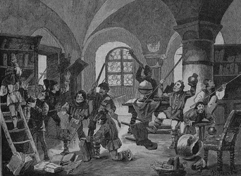 Tyska bondekriget (1524-1526): Böndernas byst i Roggenburg, Bayern, Tyskland