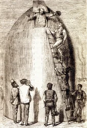 Grav. i "Från jorden till månen" av Jules Verne