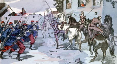 Handgemäng vid Epernay, Frankrike mellan tyska och franska styrkor