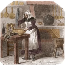 Hélène Jegado (1803-1852), fransk tjänsteflicka och seriemördare - Förgiftaren Hélène Jegado (1803-1852) - Gravyr från 1800-talet
