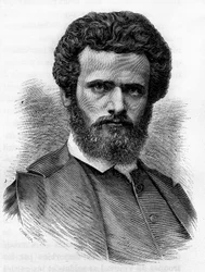 Henri Regnault (1843-1871), fransk målare. Gravyr från slutet av 1800-talet i "Histoire de France"" av H. Martin.