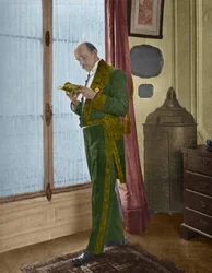 Henri de Regnier (1864-1936), fransk författare hemma innan han gick till akademin