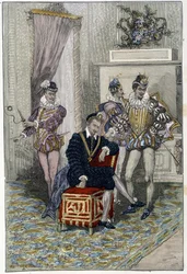 Henrik III (1551 - 1589) och hans sötnosar.