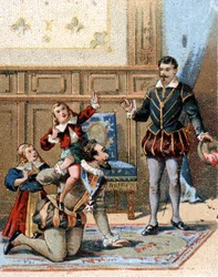 Henrik IV, kung av Frankrike (1553-1610) leker med sina barn