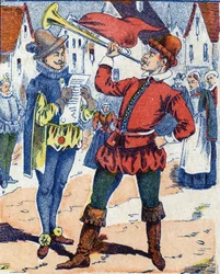 Herault publicerar redigeringen. Anonym illustration till berättelsen "" Åsneskinn" av Charles Perrault (1628-1703), fransk författare. Bildmaterial Marcel Vagne, Jarville Nancy, odaterat (slutet av 1800-talet).