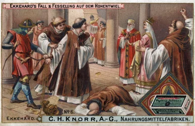 Historien om Ekkehard IV av St. Gallen (S:t Gallen) eller Eckhard, Eckhart (980 -1057) lärd och latinsk poet. Ekkehards fall och dess chings vid Hohentwiel.