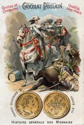 Frankrikes historia: Successionskriget i Mantua (1628-1631) under trettioåriga kriget. Slaget vid Pas de Suze (Susa) som representerar kung Ludvig XIII (1601-1643) och kardinal Richelieu (Armand Jean du Plessis