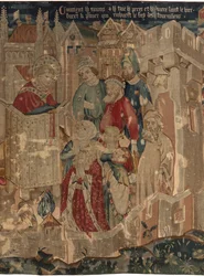 Historia om Saint Piat och Saint Eleuthère, scen 3: Saint Piat skickas till Tournai för att predika tro
