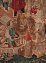 Historia om Saint Piat och Saint Eleuthère, scen 6 Detalj mitt i mitten.