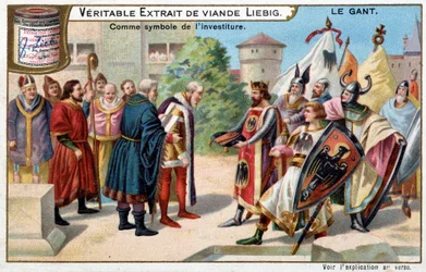 Handskens historia: handsken som symbol för investituren - Liebig-kromolitografi
