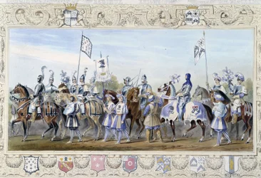 Ryttare ”Svarta lejon” - i ”Englands riddare” av J. Whatman, red. T. M