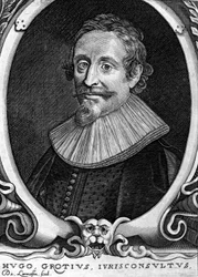 Hugo Grotius (1583-1645) (Huig de Groot), holländsk advokat och diplomat.