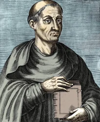 Hugues de Saint Victor. fransk teolog och filosof. 1100-talet. Gravyr från 1600-talet.