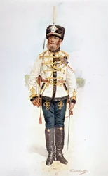 Hussard från det ryska gardet under Nicholas II